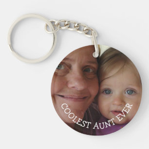 Porte-clés Tante et nièce ou neveu personnalisées cadeau phot