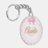 Porte-clés Tante | FAIRE-PART DE NAISSANCE | Ultrasons (Devant gauche)