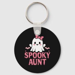 Porte-clés Tante Famille Mignonne Rose Blanc Fantôme Boo Hall