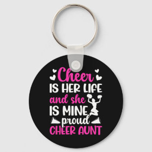 Porte-clés Tante Fière De Cheer Pour Une Tante De Cheerleader