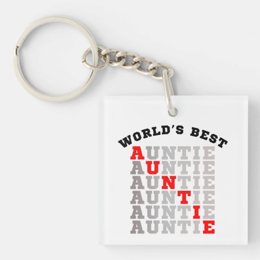 Porte-clés Tante la meilleure du monde (Devant)