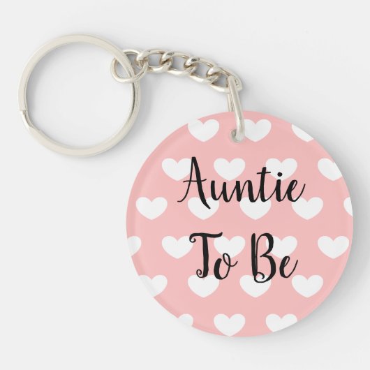 Porte-clés Tante to Be, Faire-part de grossesse (Devant)