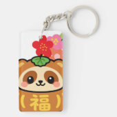 Porte-clés Tanuki japonais kawaii (Dos)