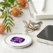 Porte-clés Tanzanite Gemstone Purple (Côté)