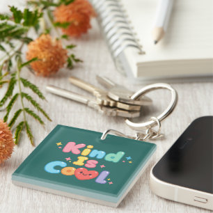 Porte-clés Taperedie "La gentillesse est cool" en typographie