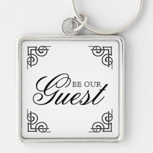 Porte-clés Tapez « Be Our Guest » Typographie Décorative