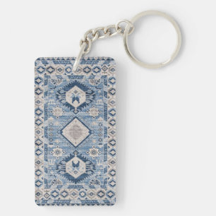 Porte-clés Tapis Kilim Oriental Antique Bleu