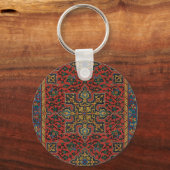 Porte-clés Tapis Persan Rouge Bleu Classique (Recto)