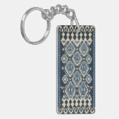 Porte-clés Tapis persan turc oriental bleu (Devant gauche)