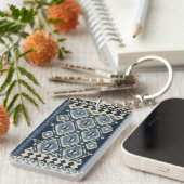 Porte-clés Tapis persan turc oriental bleu (Devant droit)