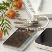 Porte-clés Tapisserie abstraite de damassé par Jennifer (Devant droit)