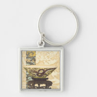 Tapisserie asiatique avec bol et design dragon
