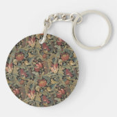 Porte-clés Tapisserie florale riche Brocade Antique Classique (Dos)