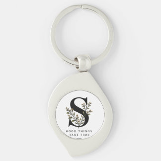 Porte-clés Tapisserie Monogramme S Floral - Les Belles Choses