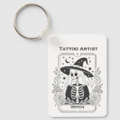 Porte-clés Tarot Gothique Mystique Squelette Céleste (Recto)