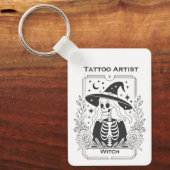 Porte-clés Tarot Gothique Mystique Squelette Céleste (Recto)