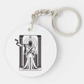 Porte-clés Tarot High Prestess Weight Fumer Occulte (Dos)