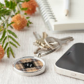 Porte-clés Tartan beige et Brown (Côté)