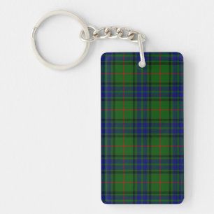 Porte-clés tartan bleu vert Lauder à carreaux