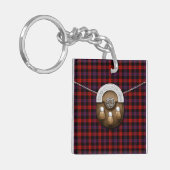 Porte-clés Tartan Brown et escarcelle de clan (Devant gauche)