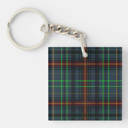 Porte-clés Tartan en bleu, orange, vert... (Devant)