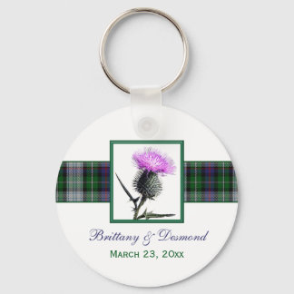 Porte-clés Tartan et chardon mariage Favoriser le Porte - clé