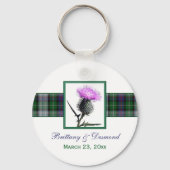 Porte-clés Tartan et chardon mariage Favoriser le Porte - clé (Verso)