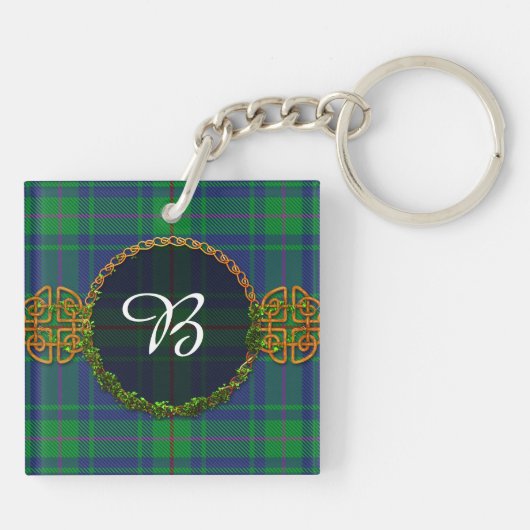 Porte-clés Tartan et monogramme de Burt (Dos)