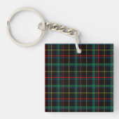 Porte-clés Tartan plaid motif, vert, (Devant)
