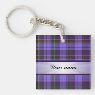 Porte-clés Tartan pourpre avec le ruban