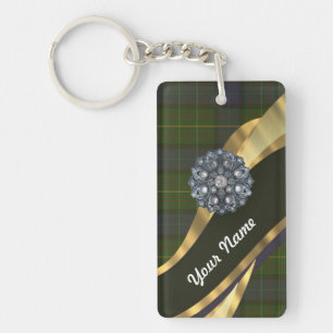 Porte-clés Tartan vert foncé