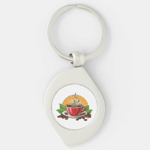 Porte-clés Tasse à café rouge