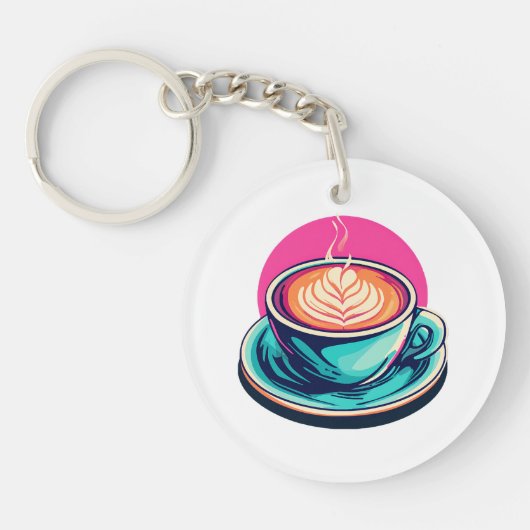 Porte-clés Tasse de café cappuccino (Devant)