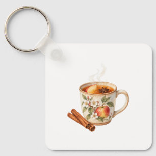 Porte-clés Tasse fumante de cidre épicé
