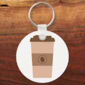 Porte-clés Tasse simple de grain de café (Recto)