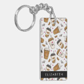 Porte-clés Tasses À Café, Haricots À Café, Amateur De Café, V (Devant gauche)