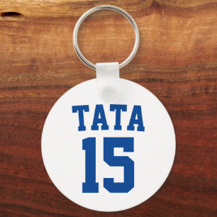 Porte-clés Tata Maillot de Sport Bleu Numéro Serbo-Croate Pap