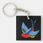 Porte-clés Tatouage bleu rouge avale (Devant)