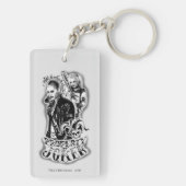 Porte-clés Tatouage d'aerographe de joker et de Harley du (Dos)