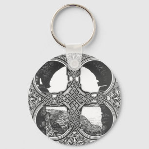 Porte-clés tatouage d'arc de fenêtre celtique