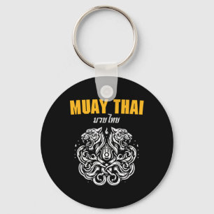 Porte-clés Tatouage d'art Muay Thai Sak Yant Twin Tiger Kickb
