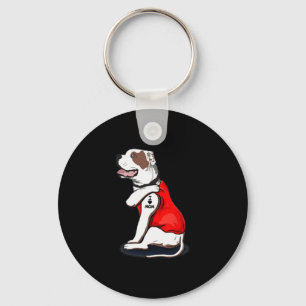 Porte-clés tatouage de chien bouledogue américain j'aime mama