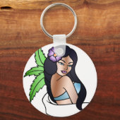Porte-clés tatouage de fille hawaïenne (Recto)