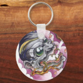 Porte-clés tatouage démon du crâne oriental (Recto)