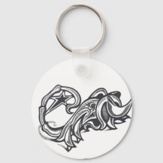 Porte-clés tatouage d'étoile tribale scorpion animal