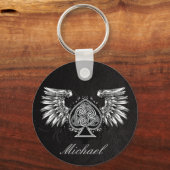 Porte-clés Tatouage en cuir Porte - clé de noeud celtique à a (Recto)