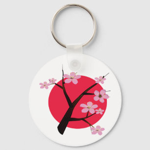 Porte-clés Tatouage japonais en fleurs de cerisier