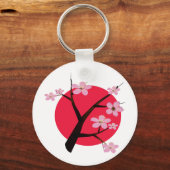 Porte-clés Tatouage japonais en fleurs de cerisier (Recto)