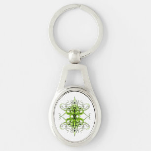 Porte-clés Tatouage tribal celtique moderne vert forêt