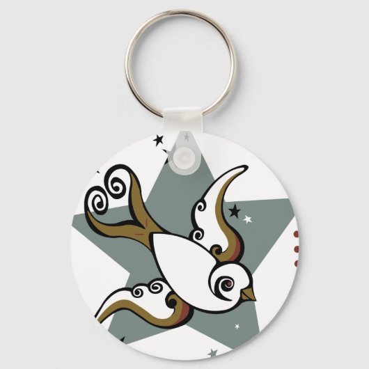 Porte-clés Tatouage Urbain Swallow Bird Design (Recto)